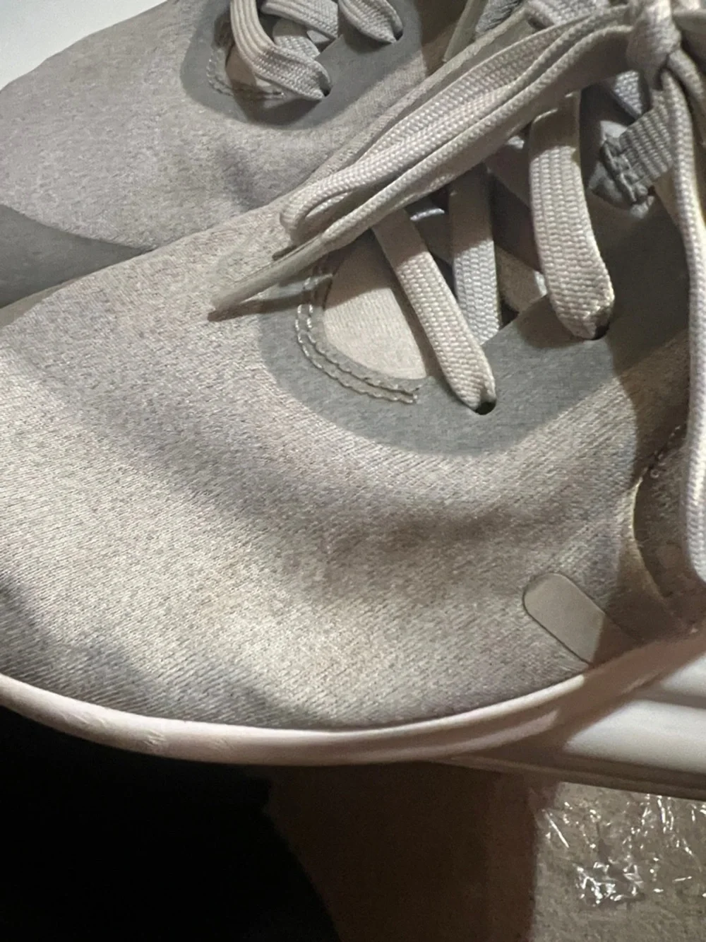 Nike Light Gray and White Flex Running Shoes - Picture 3 of 4
